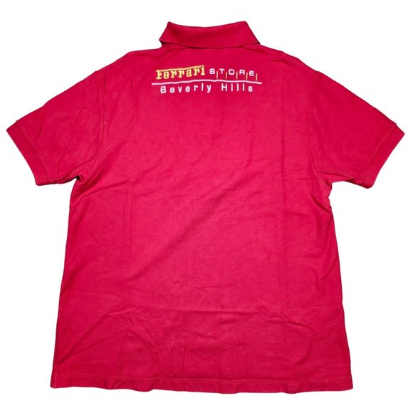 Ferrari Store Beverly Hills Employee Red Polo Shirt XL Scuderia RARE - Picture 1 of 11